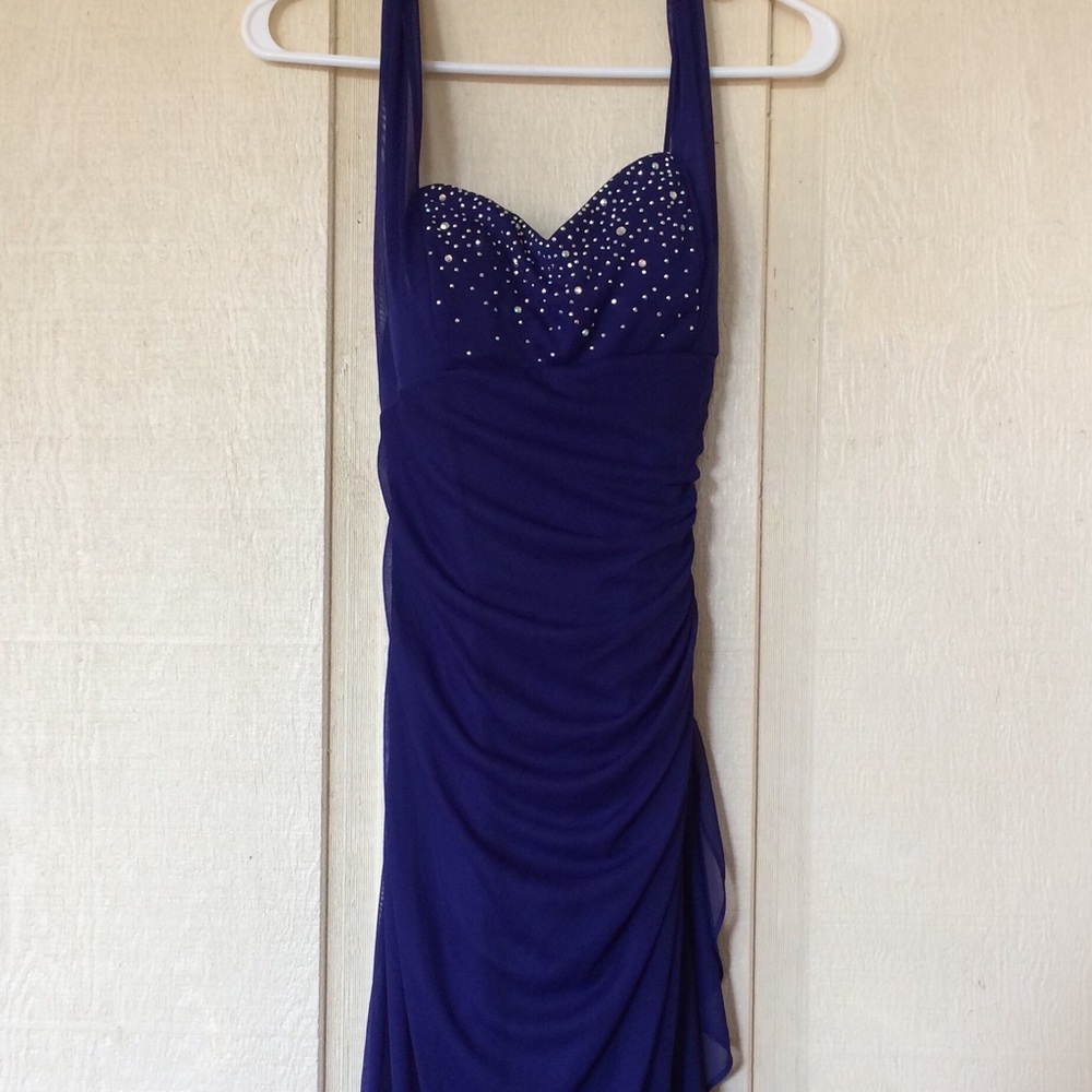 Royal Blue Halter Dress